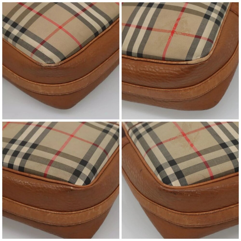 Burberrys Nova Check Blue Label Shoulder Bag Canvas Beige Auth - Picture 15 of 16